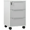 Homcom Lockable Filing Cabinet With 3 Drawers
