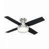 Dempsey Low Profile Ceiling Fan with Light Fixture - Black