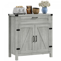 HOMCOM Farmhouse Sideboard Buffet Cabinet with Drawer and Adjustable Shelf