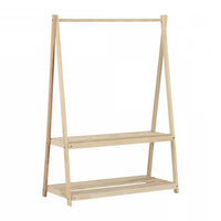 Sweedi Kids Wooden Clothes Rack - Natural
