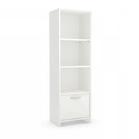 Step One 3-shelf Bookcase With Door Pure White - South Shore