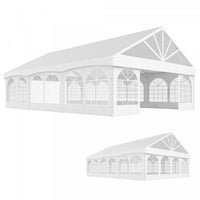 Outsunny 20' X 30' Heavy Duty Party Tent Outdoor Canopy With Carry Bags