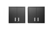 Fortress Modern 30\" Floating Garage Cabinet in Charcoal Gray - Set of 2 Garage Storage