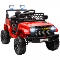 Qaba 12v Powered Ride-On Truck Car, Electric Car For Kids With Remote Control, Openable Doors, Sprin