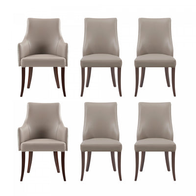Connie Modern 6-Piece Dining Chair Set in Taupe | Ensemble de 6 chaises de salle a manger Connie Modern en taupe