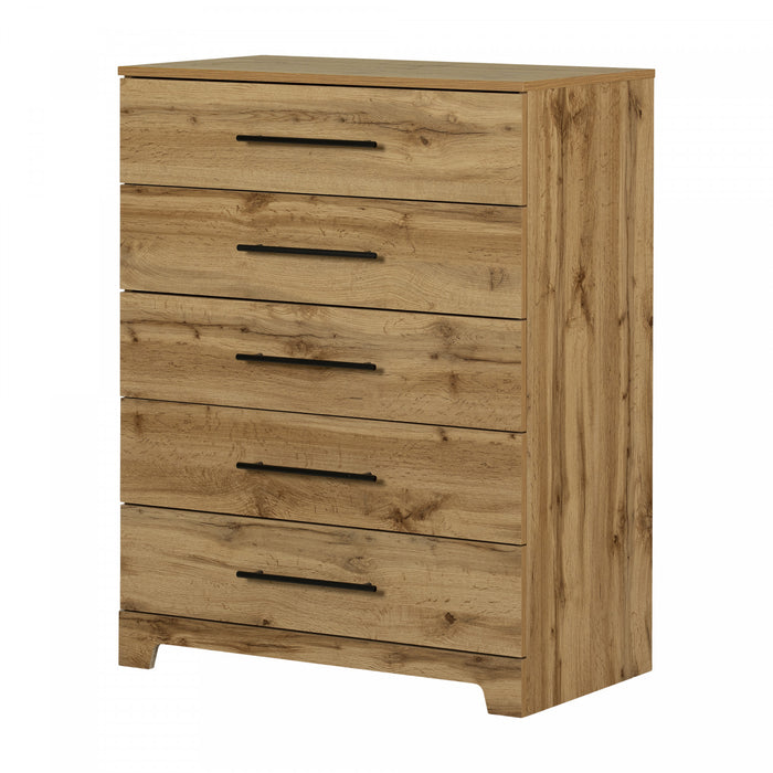 Barcelo 5-Drawer Chest Nordik Oak - South Shore