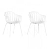 Flam White Armrest Dining Chair - Set of 2