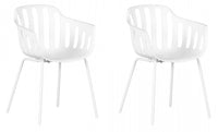 Flam White Armrest Dining Chair - Set of 2