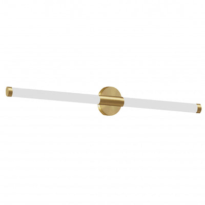 Dainolite Corvette 20w Wall Sconce Aged Brass White Acrylic Diffuser Lamp|Applique murale Corvette de Dainolite en acrylique blanc qui diffuse la lumière, avec fini laiton vieilli et ampoule de 20 W