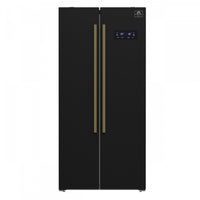 Forno Salerno 33-inch Side-by-Side Black Refrigerator, 15.6 cu.ft. - FFRBI1805-33BLK 