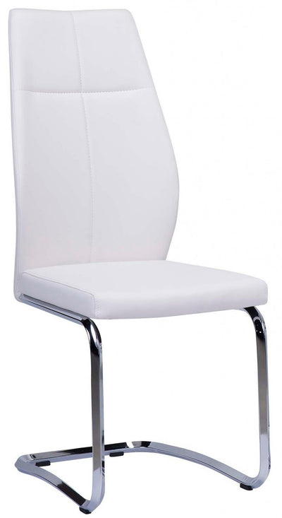 Julius Dining Chair, White Faux Leather (set Of 2) | Chaise De Salle A Manger Julius En Similicuir Blanc (ensemble De 2)