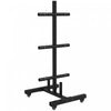 Soozier Olympic Weight Plate Rack With 4 Wheels, For 2\" Plates And Bars