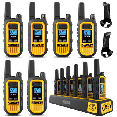 6 Dewalt Dxfrs300 Walkie Talkies - 1 Watt, Heavy Duty, 22 Channel Long Range Two Way Radios|6 Dewalt Dxfrs300 Talkies Walkie - 1 Watt, Heavy Duty, 22 Channel Long Range Two Way Radios