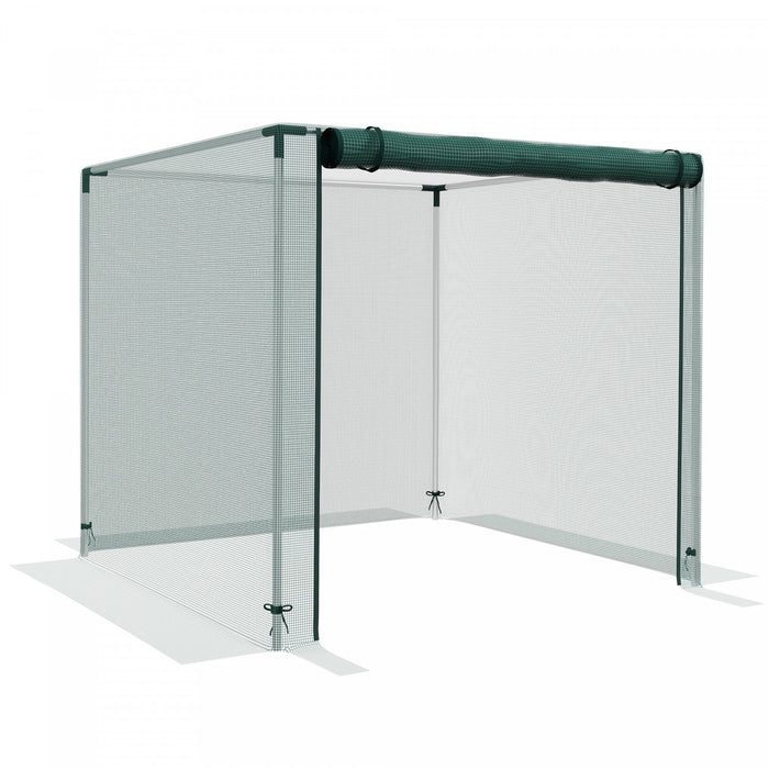 Outsunny 4' X 4' Plant Protection Tent Crop Cage With Door, Green