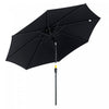 Outsunny 10' X 8' Round Market Umbrella, Patio Umbrella, Black