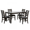 Winfield 5-Piece Solid Wood Dining Set with Ladder Back Chairs (Seats 4-6) | Ensemble de salle a manger Winfield 5 pieces en bois massif avec chaises a dossier echelle (4 a 6 places)