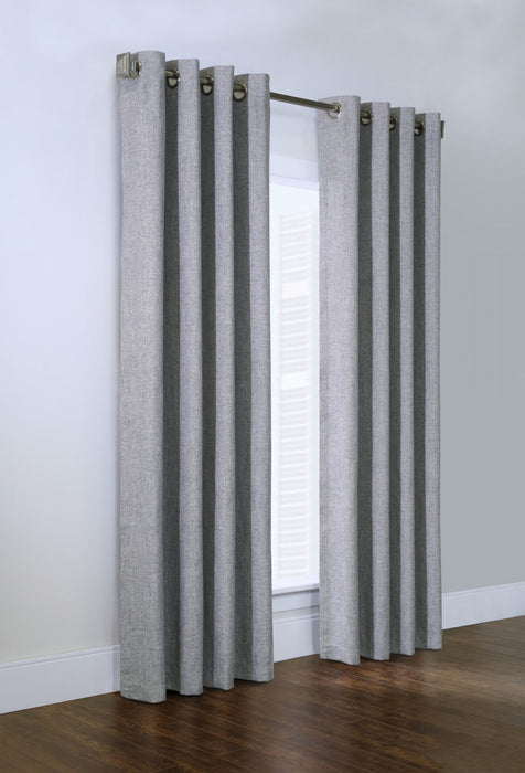 Habitat Linum Light Grey Light Filtering Grommet Curtain Panel - 50 x 95