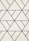 Covington White Black Modern Geometric Trellis Design Rug, 5'3\" x 7'7\" Indoor Area Rug