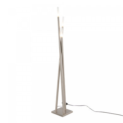 LumiSource Icicle Contemporary Brushed Nickel Floor Lamp|Lampe à pied contemporaine Icicle en nickel brossé