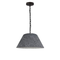 Dainolite Brynn 1 Light Pendant Small Black Finish Grey Felt Shade Lamp