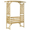 Outsunny Garden Arch With Bench, Wooden Garden Arbor For Vines, Natural