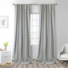 Thermaplus Brooklyn Grey Blackout Dual Header Curtain Panel - 52 x 63