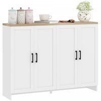 HOMCOM Modern Sideboard Buffet Cabinet with Adjustable Shelves White