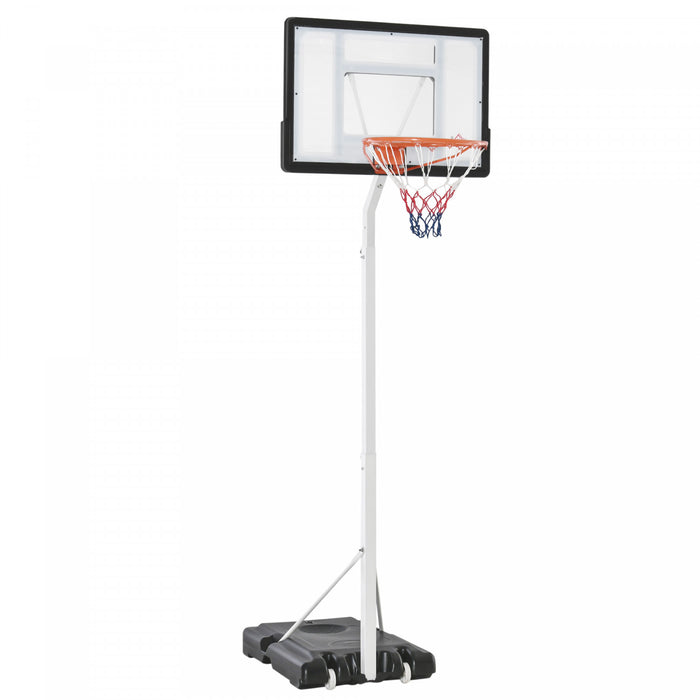 Soozier Portable Basketball Hoop, 7ft-8.5ft Height Adjustable With Wheels