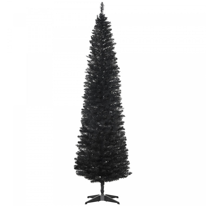 Homcom Pencil Christmas Tree, Slim Xmas Tree With Realistic Branches