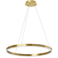 Dainolite Circulo Chandelier 34w Aged Brass Finish White Acrylic Diffuser Lamp