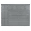 Eileen Space-saving Murphy Wall Bed With Cabinets, Queen Size, Grey