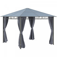 Outsunny 10' X 10' Polycarbonate Hardtop Gazebo Canopy Outdoor Patio Gazebo With Aluminum Frame & Cu