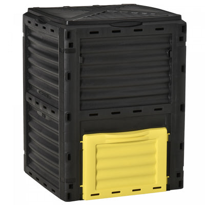 Outsunny Garden Compost Bin Large Outdoor Compost Container Yellow|Outsunny Garden Compost Bin Large Outdoor Compost Container Jaune