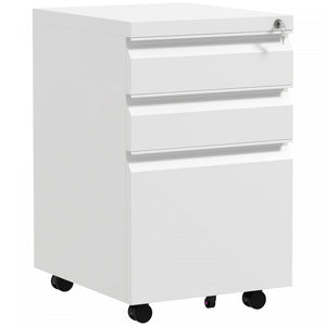 Vinsetto 3-drawer Vertical Filing Cabinet For Letter A4 Legal Size