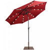 Costway 10ft Solar Lights Patio Umbrella Outdoor W/ 50 LBS Movable Umbrella Stand