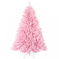 Homcom 5' Artificial Christmas Tree With Auto Open, Wide Shape, Pink