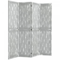 Homcom 5.5' 4 Panel Room Divider Folding Privacy Screen Panels, Grey