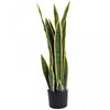 Outsunny 30\" Artificial Snake Plant, Artificial Tree with 21 Leaves in Pot