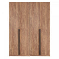 Lee Modern 2-Piece Wardrobe Closet in Golden Brown Armoire 