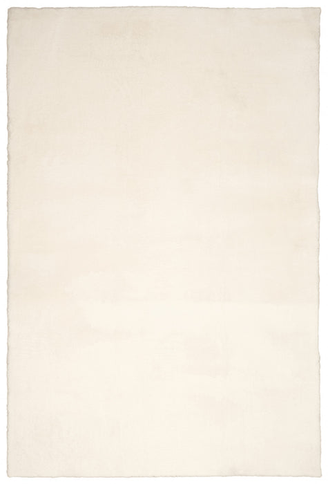 Argo Plush & Shags Cream Washable Rug 5'0\" x 7'6\" Indoor Area Rug