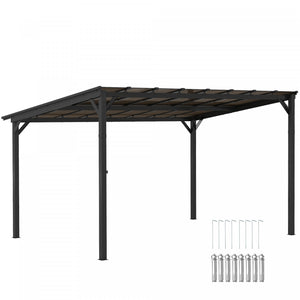 Outsunny 10' X 14' Pergola, Upf 50+ & Waterproof Polycarbonate Gazebo