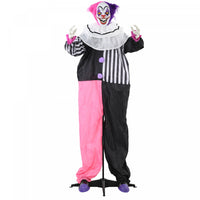 Outsunny 5.7FT Life Size Halloween Decoration, Animated Clown with Motion