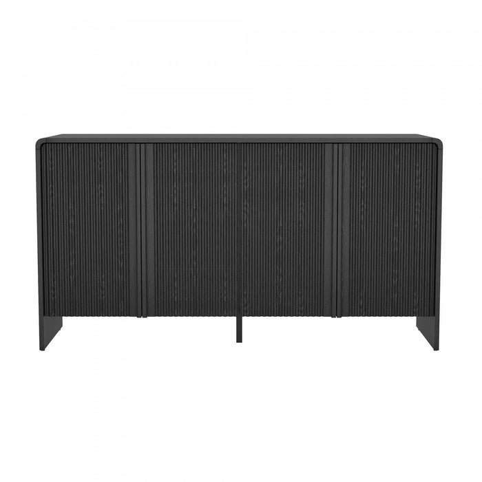 Novara Contemporary 60\" Sideboard in Black (4-Door)