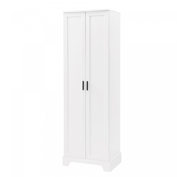 Liam Multi-Functional Storage Cabinet with Doors and Adjustable Shelves,White Accent Cabinet