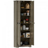 HOMCOM 67\" Farmhouse Pantry Cabinet, Tall Storage Cabinet, Distressed Grey