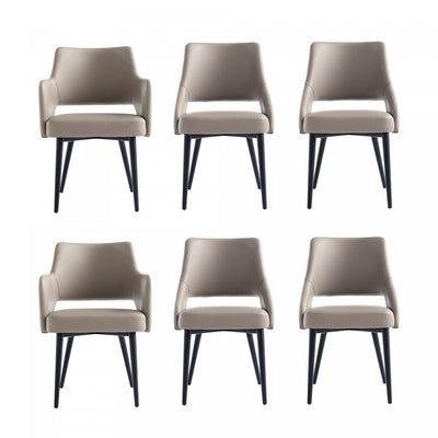 Tremont Modern 6-Piece Dining Chair Set in Taupe | Ensemble de 6 chaises de salle a manger Tremont Modern en taupe