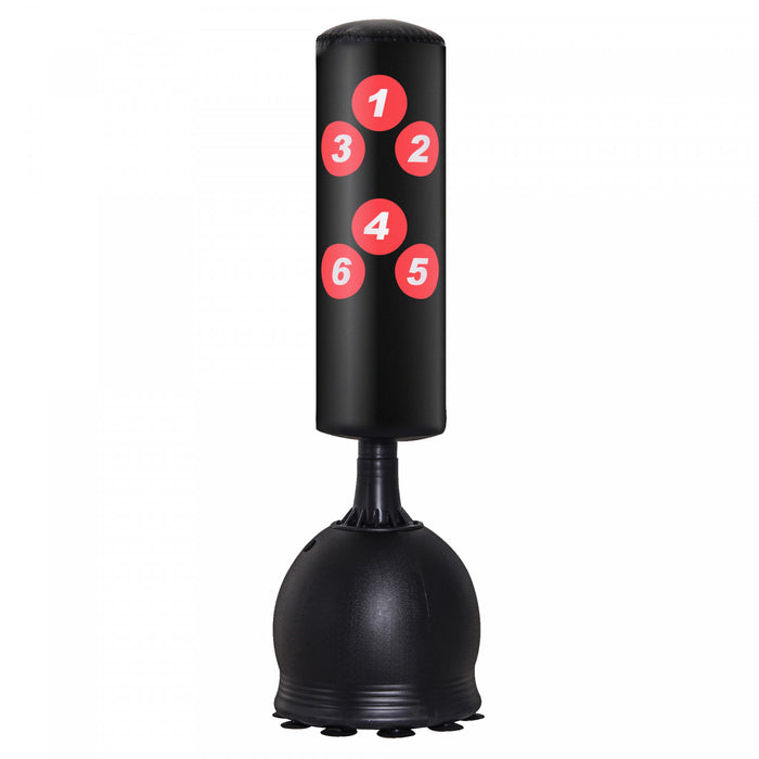 Soozier 65\" Standing Boxing Punching Bag With Refilled Base & Suction Cups