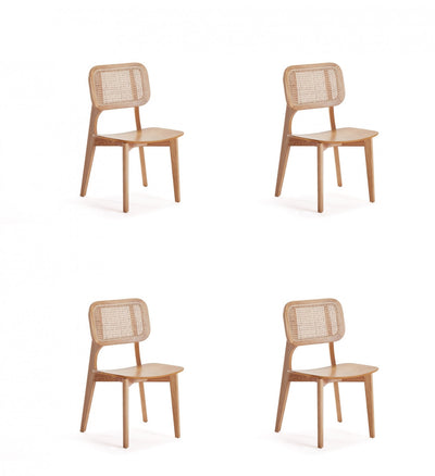 Versailles Industry Chic Wood Dining Chair in Natural - Set of 4 | Chaise de salle a manger en bois style industriel Versailles, finition naturelle - Lot de 4