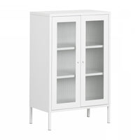 Kodali Glass Door Accent Cabinet - White