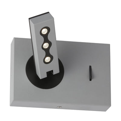 Dainolite Wynne LED Reading Lamp Silver Finish|Lampe de lecture Wynne de Dainolite avec fini argenté et ampoule à DEL